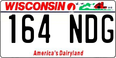 WI license plate 164NDG