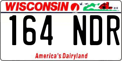 WI license plate 164NDR