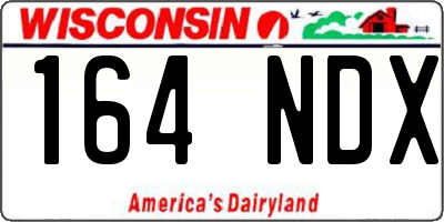 WI license plate 164NDX