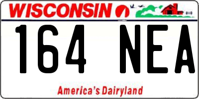 WI license plate 164NEA
