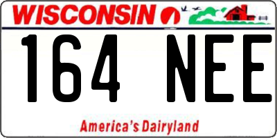 WI license plate 164NEE