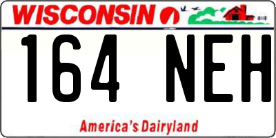 WI license plate 164NEH