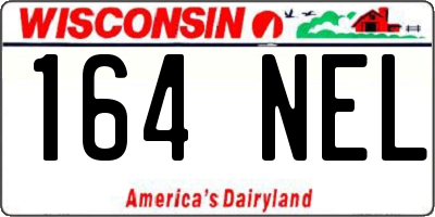 WI license plate 164NEL