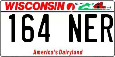 WI license plate 164NER