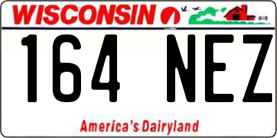 WI license plate 164NEZ