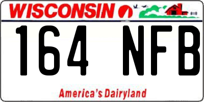WI license plate 164NFB