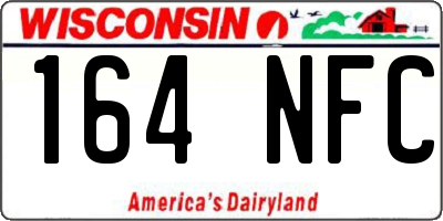 WI license plate 164NFC