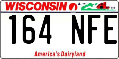 WI license plate 164NFE