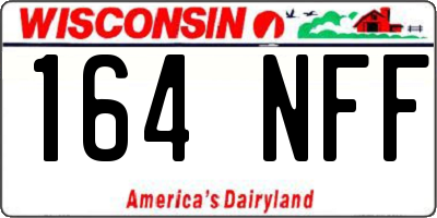 WI license plate 164NFF