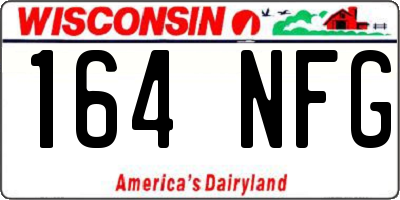 WI license plate 164NFG