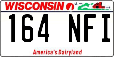 WI license plate 164NFI