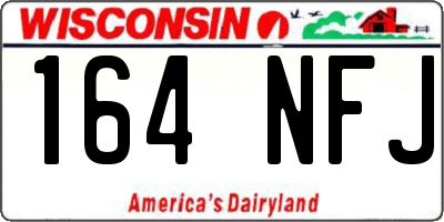 WI license plate 164NFJ