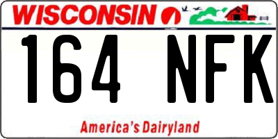 WI license plate 164NFK