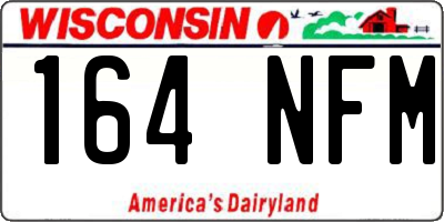WI license plate 164NFM