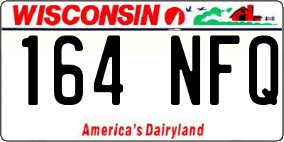 WI license plate 164NFQ