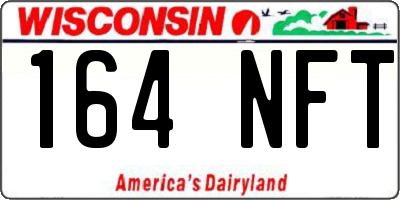 WI license plate 164NFT