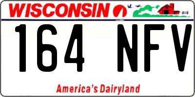 WI license plate 164NFV