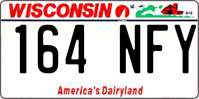 WI license plate 164NFY