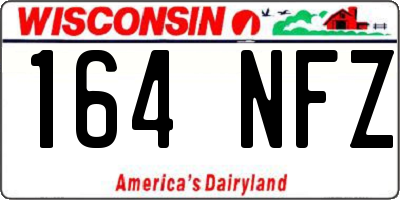 WI license plate 164NFZ