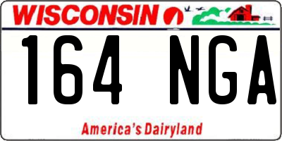 WI license plate 164NGA