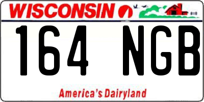 WI license plate 164NGB