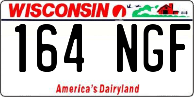 WI license plate 164NGF