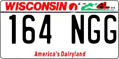 WI license plate 164NGG