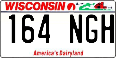WI license plate 164NGH