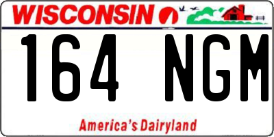 WI license plate 164NGM
