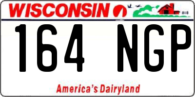 WI license plate 164NGP