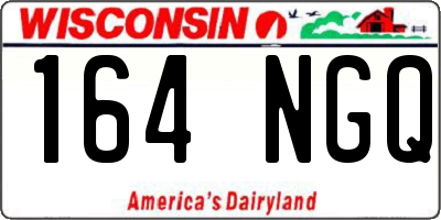 WI license plate 164NGQ