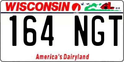 WI license plate 164NGT