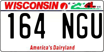 WI license plate 164NGU