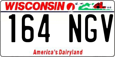 WI license plate 164NGV