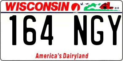 WI license plate 164NGY
