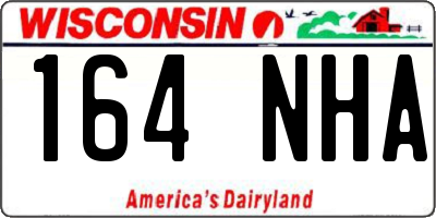 WI license plate 164NHA