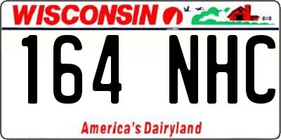 WI license plate 164NHC