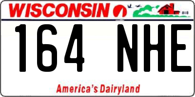 WI license plate 164NHE