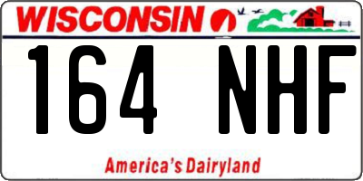 WI license plate 164NHF