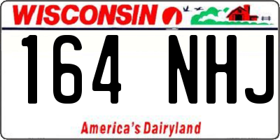WI license plate 164NHJ