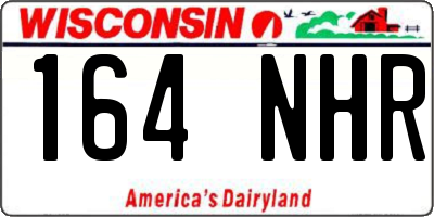 WI license plate 164NHR