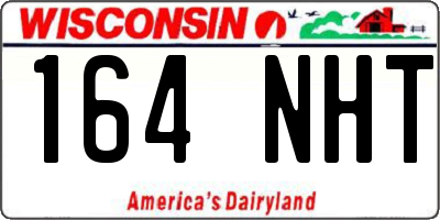 WI license plate 164NHT