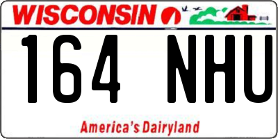 WI license plate 164NHU