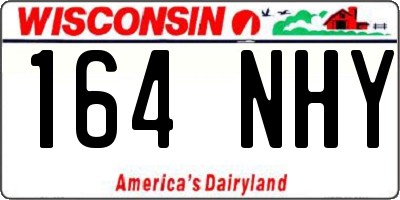 WI license plate 164NHY