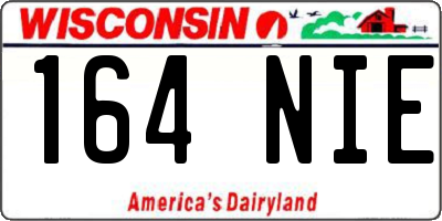 WI license plate 164NIE