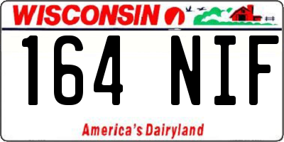 WI license plate 164NIF