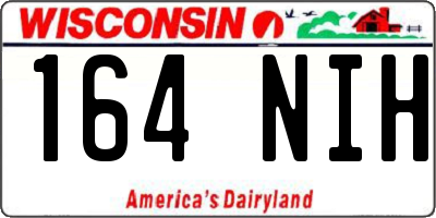 WI license plate 164NIH