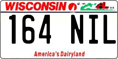 WI license plate 164NIL