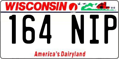 WI license plate 164NIP