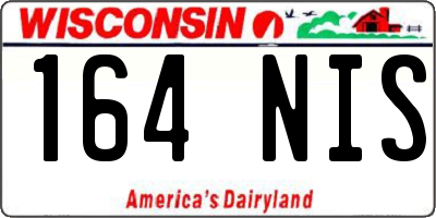 WI license plate 164NIS